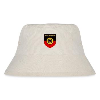 Deutschland Schildflagge mit Adler - Stanley/Stella recycelter Bucket Hat - Naturweiß - Vorne