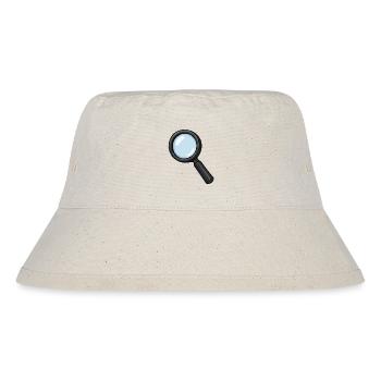Vergrößerungsglas Illustration Lupe - Stanley/Stella recycelter Bucket Hat - Naturweiß - Vorne