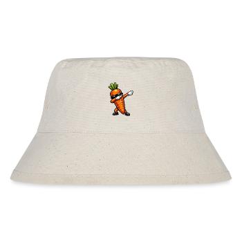 Dabbing Karotte / Möhre - Stanley/Stella recycelter Bucket Hat - Naturweiß - Vorne