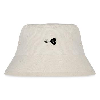 Herz-Pfeil - Stanley/Stella recycelter Bucket Hat - Naturweiß - Vorne