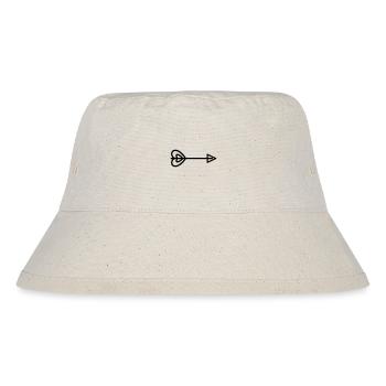 Herz-Pfeil - Stanley/Stella recycelter Bucket Hat - Naturweiß - Vorne