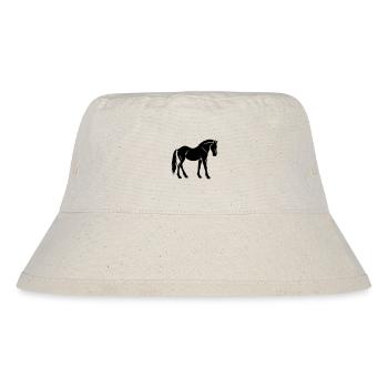 Pferd - Stanley/Stella recycelter Bucket Hat - Naturweiß - Vorne