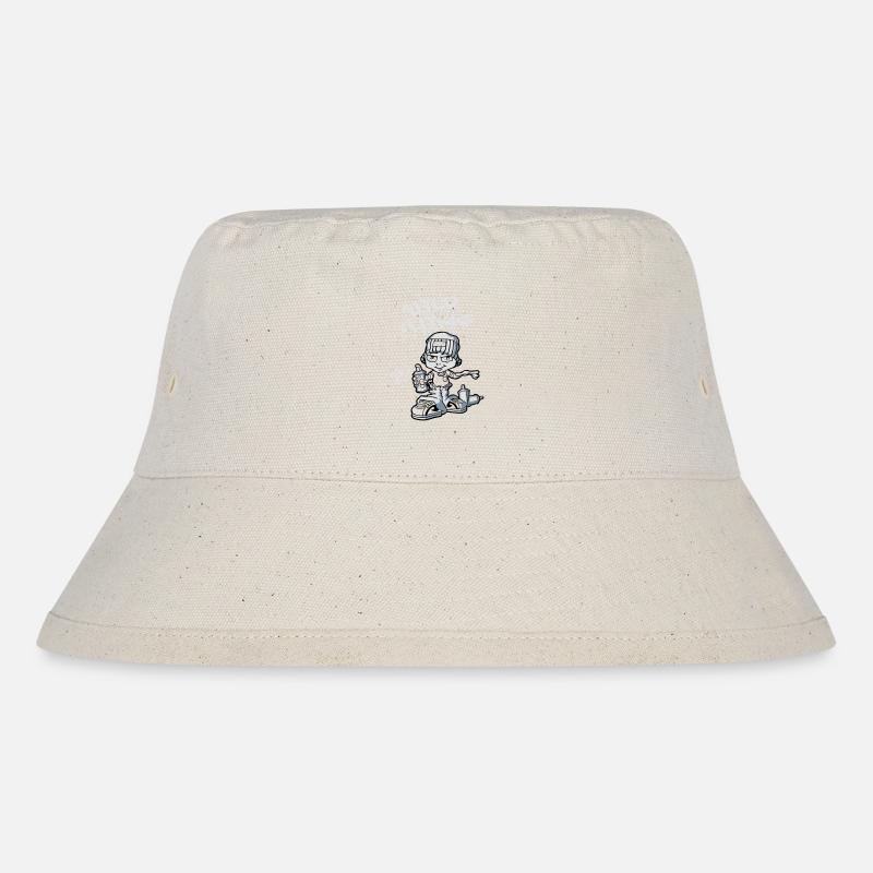 Junge Graffiti-flex - Stanley/Stella recycelter Bucket Hat - Naturweiß