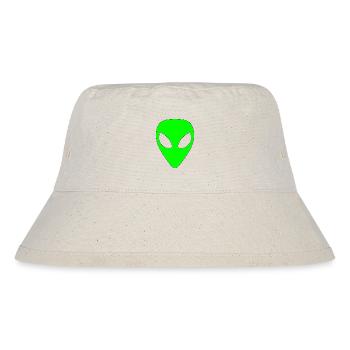 Alien - Hellgrün - Stanley/Stella recycelter Bucket Hat - Naturweiß - Vorne