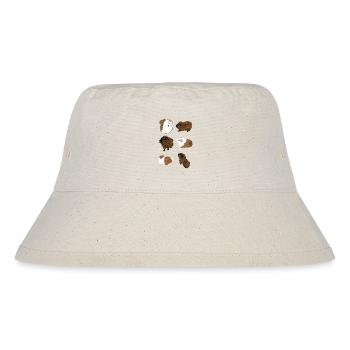 Nettes Design mit Meerschweinchen 2 - Stanley/Stella recycelter Bucket Hat - Naturweiß - Vorne