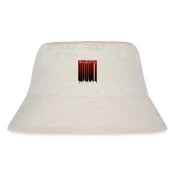 Copenhagen Red Gradient Typo - Stanley/Stella Recycled Bucket Hat - natural - Front