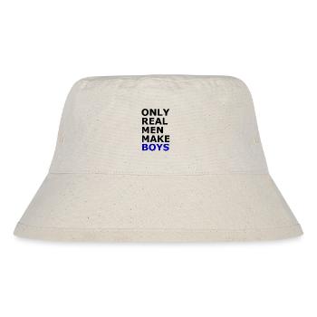 Echte Männer machen Jungs - Stanley/Stella recycelter Bucket Hat - Naturweiß - Vorne