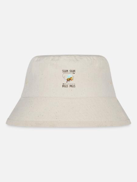 Sum Sum Biene Mus Mus Vorwärtsgang Rückwärtsgang - Stanley/Stella recycelter Bucket Hat - Naturweiß
