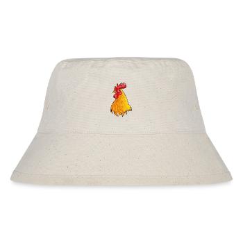 Hör auf zu gackern - Stanley/Stella recycelter Bucket Hat - Naturweiß - Vorne