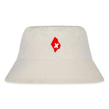 Flagge Schweiz - Stanley/Stella recycelter Bucket Hat - Naturweiß - Vorne