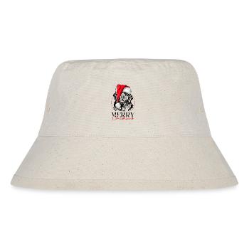 Santa Neufundländer Merry Christmas Neufi Wilsigns - Stanley/Stella recycelter Bucket Hat - Naturweiß - Vorne