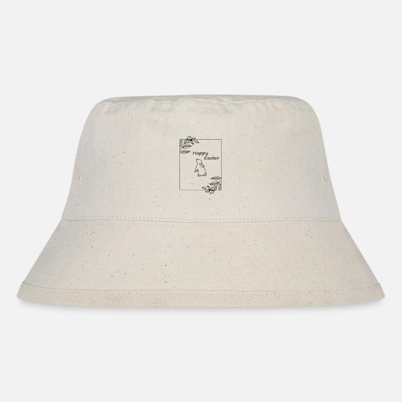 Frohe Ostern Geschenkidee Happy Easter - Stanley/Stella recycelter Bucket Hat - Naturweiß
