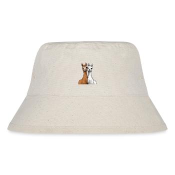 Zwei süße Lamas - Stanley/Stella recycelter Bucket Hat - Naturweiß - Vorne