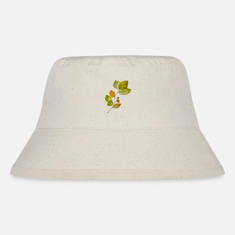 Buchenblätter - Stanley/Stella recycelter Bucket Hat - Naturweiß