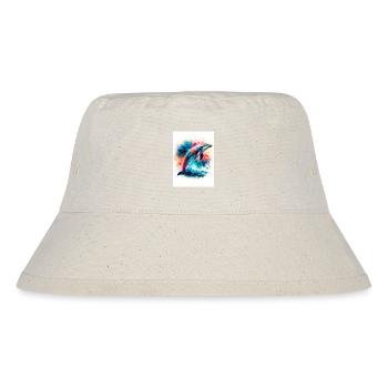 Ein sehr glücklicher Delfin - Stanley/Stella recycelter Bucket Hat - Naturweiß - Vorne