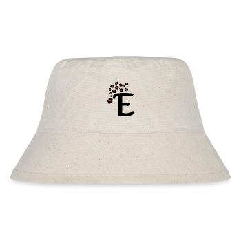 Buchstaben e Leopardenmuster - Stanley/Stella recycelter Bucket Hat - Naturweiß - Vorne