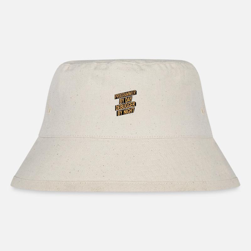 Programmer by Day, Debugger by Night - Stanley/Stella recycelter Bucket Hat - Naturweiß