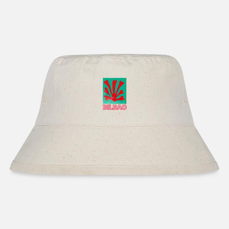 Bilbao Korallenflag Retro - Stanley/Stella recycelter Bucket Hat - Naturweiß