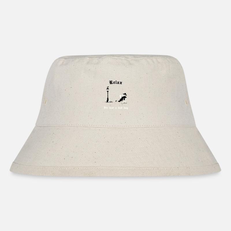 Relax - It's just a bad day - Stanley/Stella recycelter Bucket Hat - Naturweiß