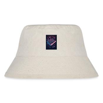 Futuristic Analog Synthesizer - Stanley/Stella Recycled Bucket Hat - natural - Front