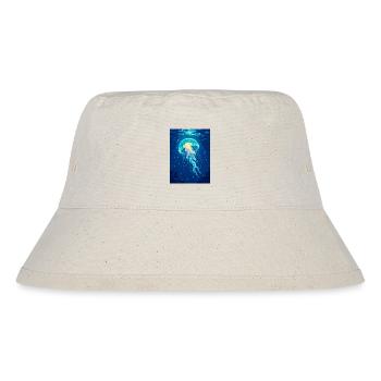 Bioluminescent Jellyfish  A floating light - Stanley/Stella recycelter Bucket Hat - Naturweiß - Vorne