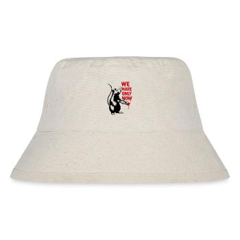 Wir haben nur Jetzt Ratte Kunst - Stanley/Stella recycelter Bucket Hat - Naturweiß - Vorne
