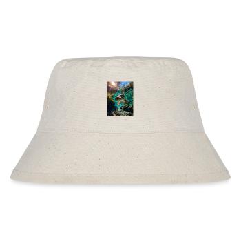 Hecht im Klarwasser - Stanley/Stella recycelter Bucket Hat - Naturweiß - Vorne