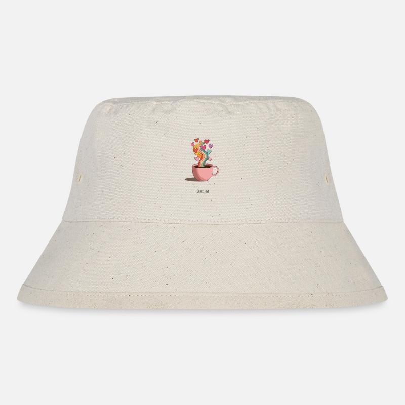 CoffeeLove Rainbow Steam - Stanley/Stella Recycled Bucket Hat - natural