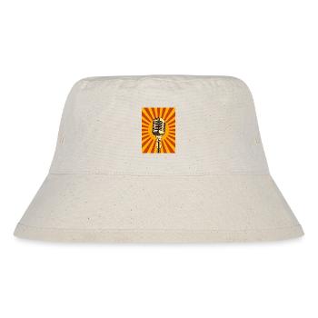 Klassisches Retro-Mikrofon, das mit Soul leuchtet - Stanley/Stella recycelter Bucket Hat - Naturweiß - Vorne