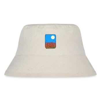 Mohnblumen - Stanley/Stella recycelter Bucket Hat - Naturweiß - Vorne