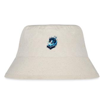 Blaues Drachen-DJ Kraft - Stanley/Stella recycelter Bucket Hat - Naturweiß - Vorne