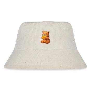 Süßer Bär mit Honigbrot  - Stanley/Stella recycelter Bucket Hat - Naturweiß - Vorne