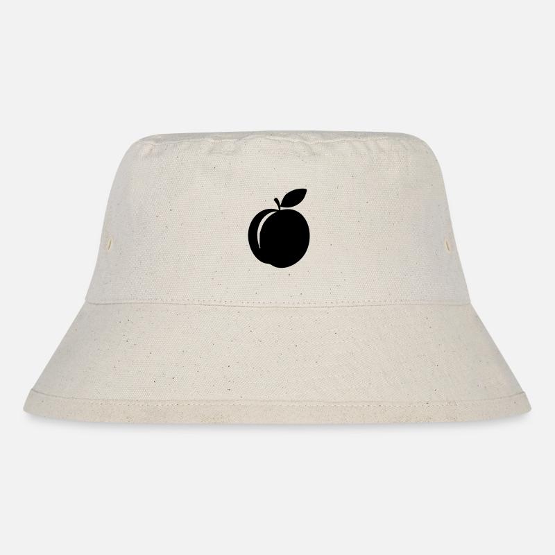 Pfirsich-Silhouette – süßes Sommerdesign - Stanley/Stella recycelter Bucket Hat - Naturweiß