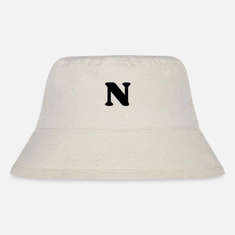Letter n - Stanley/Stella Recycled Bucket Hat - natural