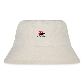 FlammenBär Schwarz-Rot - Stanley/Stella recycelter Bucket Hat - Naturweiß - Vorne