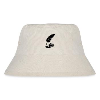 Tusche und Feder - Stanley/Stella recycelter Bucket Hat - Naturweiß - Vorne