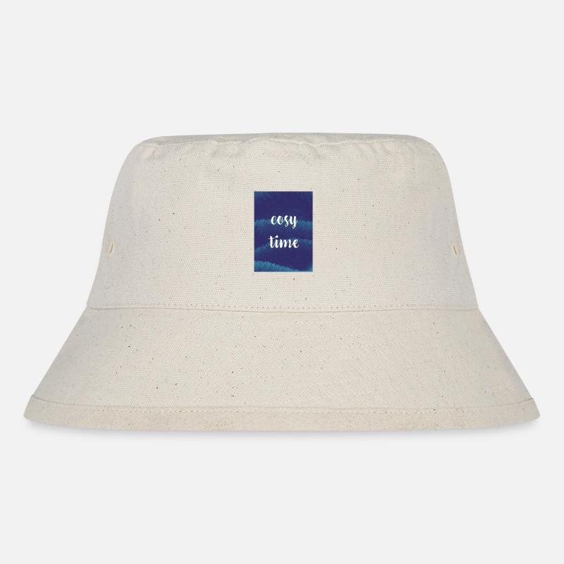 Gemütliche Nacht / Zeit mit Plüschtextur - Stanley/Stella recycelter Bucket Hat - Naturweiß