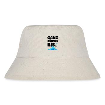 Ganz dünnes Eis Lustige Sprüche Dünnes Eis - Stanley/Stella recycelter Bucket Hat - Naturweiß - Vorne