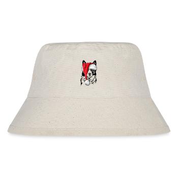 Santa Border Collie Weihnachten Hunde Wilsigns - Stanley/Stella recycelter Bucket Hat - Naturweiß - Vorne