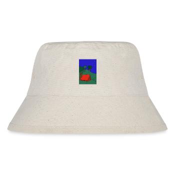 Zelt unterm Sternenhimmel - Stanley/Stella recycelter Bucket Hat - Naturweiß - Vorne