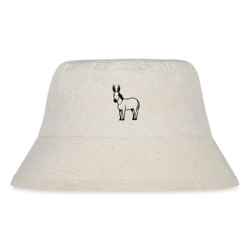 Esel - Stanley/Stella recycelter Bucket Hat - Naturweiß - Vorne