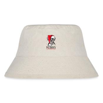 Santa Boxer Merry Christmas Hunde Hund Wilsigns - Stanley/Stella recycelter Bucket Hat - Naturweiß - Vorne