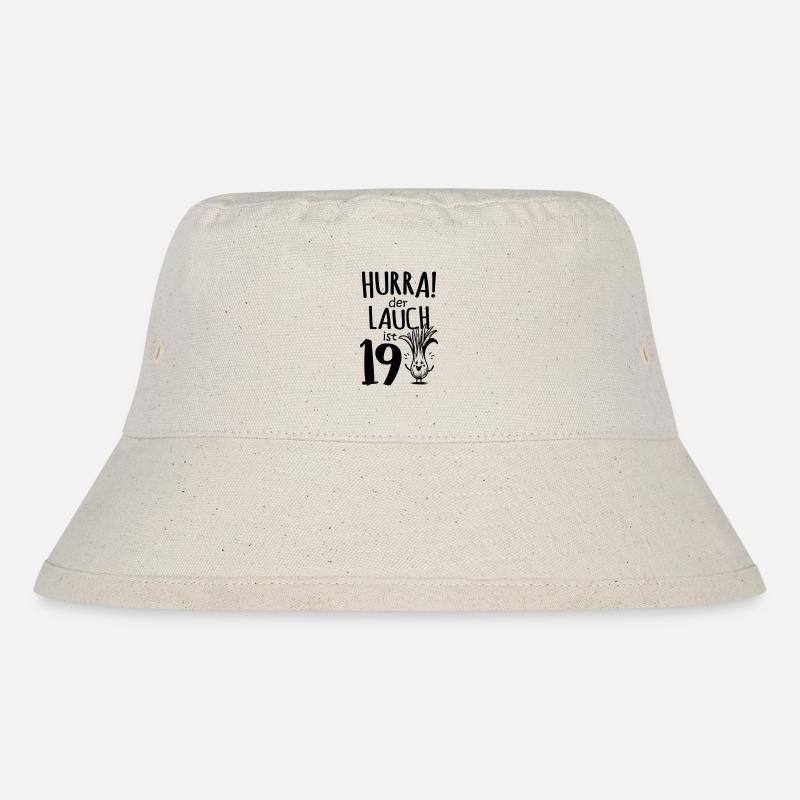 Hurra der Lauch ist 19 - Stanley/Stella recycelter Bucket Hat - Naturweiß