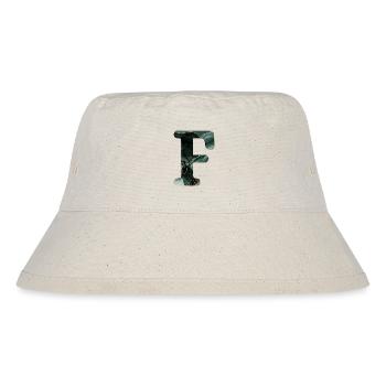 Letter f marbled green - Stanley/Stella Recycled Bucket Hat - natural - Front