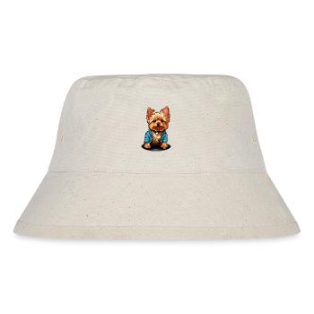 Cute Yorkie Yorkshire Terrier in casual look - Stanley/Stella Recycled Bucket Hat - natural - Front