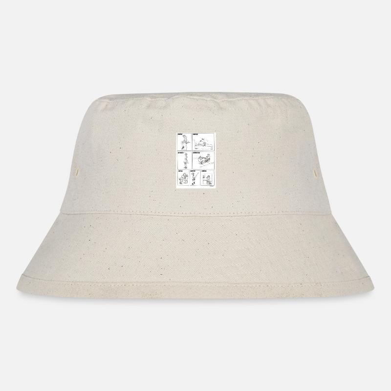 Woche im comic - Stanley/Stella recycelter Bucket Hat - Naturweiß