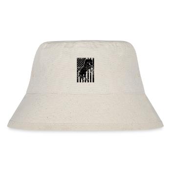 Reiten USA Flagge - Stanley/Stella recycelter Bucket Hat - Naturweiß - Vorne