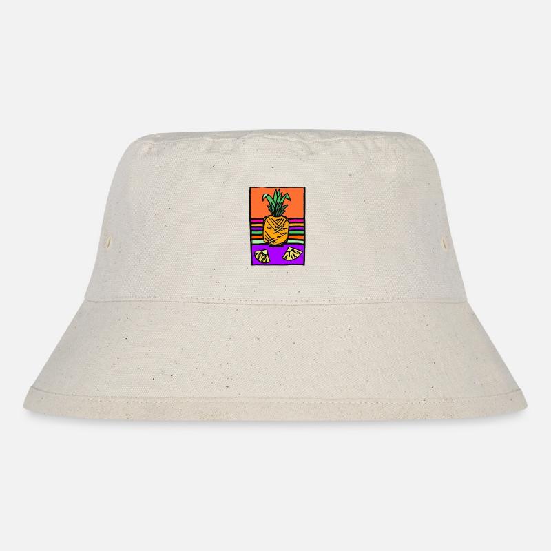 Illustration de néon d’ananas - Bob recyclé Stanley/Stella - blanc naturel