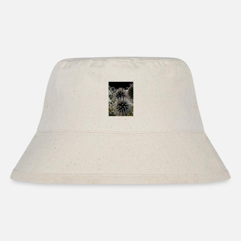 Impression über Disteln - Stanley/Stella recycelter Bucket Hat - Naturweiß