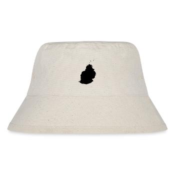 Mauritius-Karte - Stanley/Stella recycelter Bucket Hat - Naturweiß - Vorne